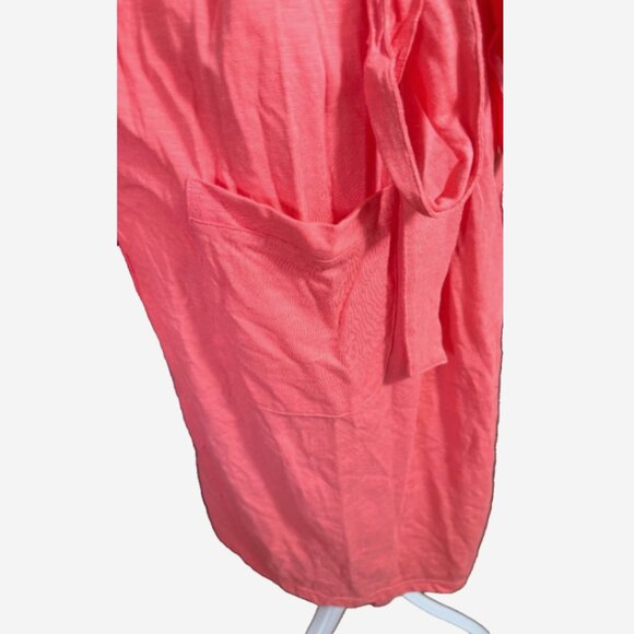 Gilligan & O’Malley Pink Jersey Long Sleeve Tie Waist Robe Women’s XXL NWT Soft - Picture 5 of 9